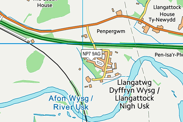 NP7 9AG map - OS VectorMap District (Ordnance Survey) NP7 9AG map - OS VectorMap District (Ordnance Survey)