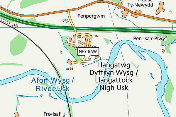 NP7 9AW map - OS VectorMap District (Ordnance Survey) NP7 9AW map - OS VectorMap District (Ordnance Survey)