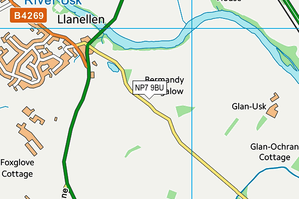 NP7 9BU map - OS VectorMap District (Ordnance Survey) NP7 9BU map - OS VectorMap District (Ordnance Survey)