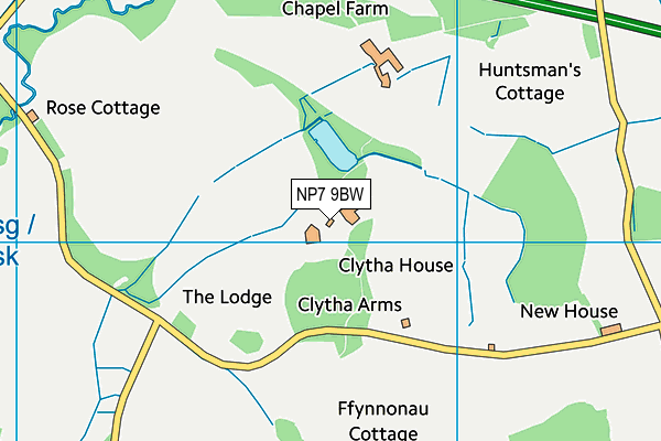 NP7 9BW map - OS VectorMap District (Ordnance Survey) NP7 9BW map - OS VectorMap District (Ordnance Survey)