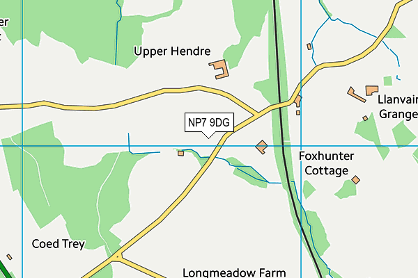 NP7 9DG map - OS VectorMap District (Ordnance Survey)