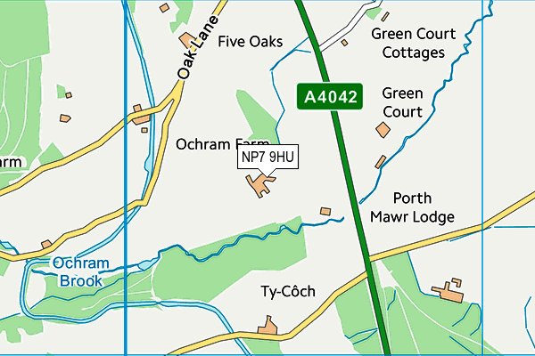 NP7 9HU map - OS VectorMap District (Ordnance Survey) NP7 9HU map - OS VectorMap District (Ordnance Survey)