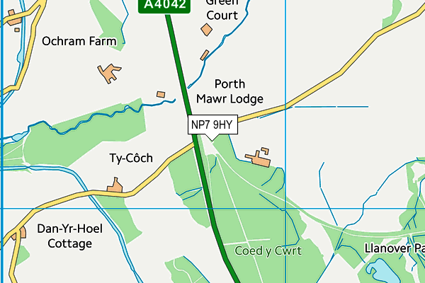 NP7 9HY map - OS VectorMap District (Ordnance Survey) NP7 9HY map - OS VectorMap District (Ordnance Survey)