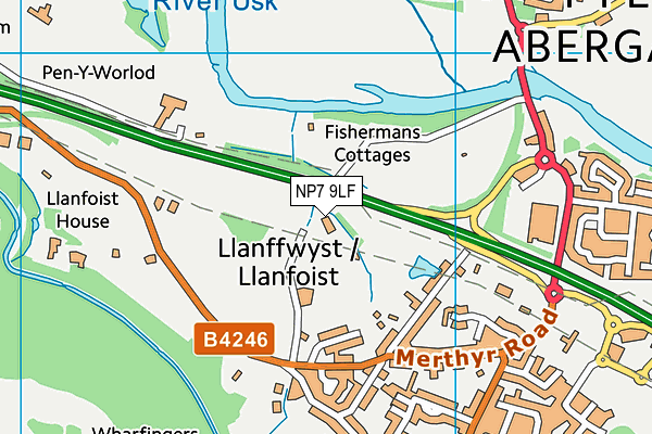 NP7 9LF map - OS VectorMap District (Ordnance Survey) NP7 9LF map - OS VectorMap District (Ordnance Survey)