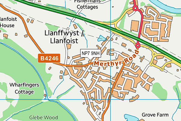 NP7 9NH map - OS VectorMap District (Ordnance Survey) NP7 9NH map - OS VectorMap District (Ordnance Survey)