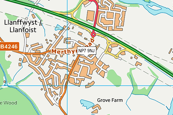 NP7 9NJ map - OS VectorMap District (Ordnance Survey) NP7 9NJ map - OS VectorMap District (Ordnance Survey)