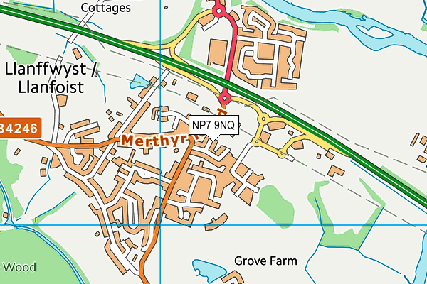 NP7 9NQ map - OS VectorMap District (Ordnance Survey) NP7 9NQ map - OS VectorMap District (Ordnance Survey)