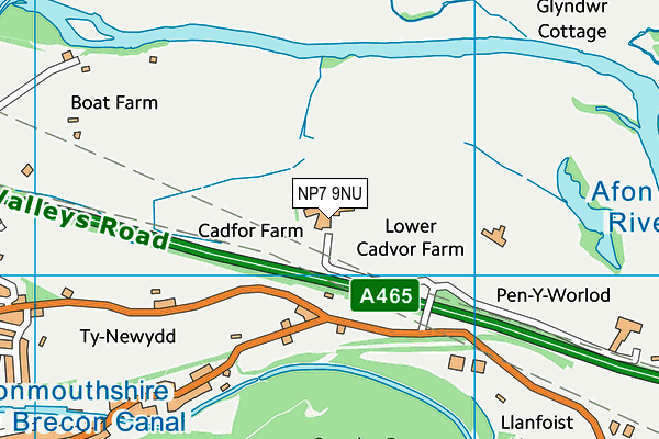 NP7 9NU map - OS VectorMap District (Ordnance Survey) NP7 9NU map - OS VectorMap District (Ordnance Survey)