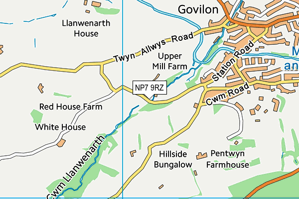 NP7 9RZ map - OS VectorMap District (Ordnance Survey) NP7 9RZ map - OS VectorMap District (Ordnance Survey)