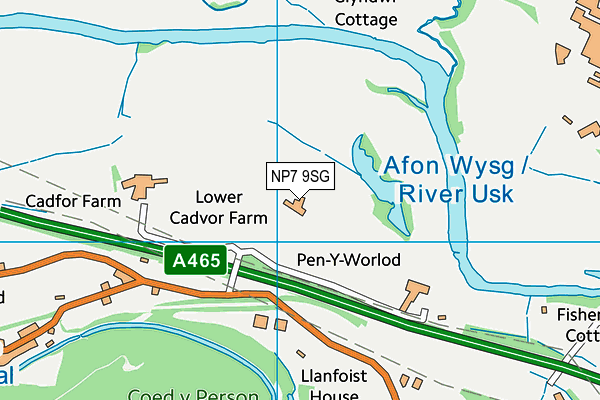 NP7 9SG map - OS VectorMap District (Ordnance Survey) NP7 9SG map - OS VectorMap District (Ordnance Survey)