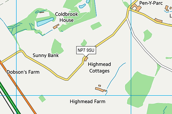 NP7 9SU map - OS VectorMap District (Ordnance Survey) NP7 9SU map - OS VectorMap District (Ordnance Survey)