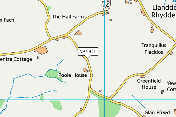NP7 9TT map - OS VectorMap District (Ordnance Survey) NP7 9TT map - OS VectorMap District (Ordnance Survey)