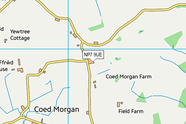NP7 9UE map - OS VectorMap District (Ordnance Survey) NP7 9UE map - OS VectorMap District (Ordnance Survey)