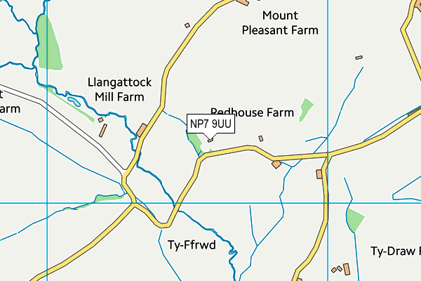 NP7 9UU map - OS VectorMap District (Ordnance Survey) NP7 9UU map - OS VectorMap District (Ordnance Survey)