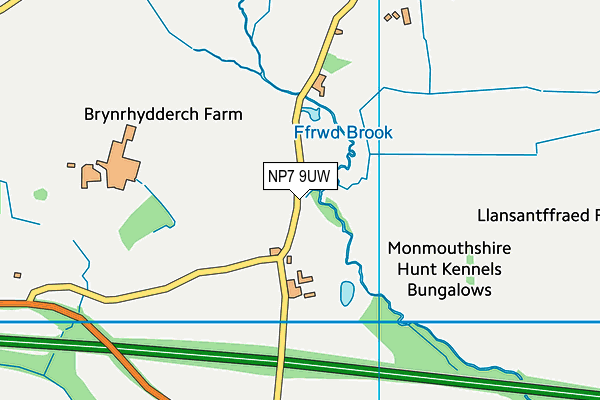 NP7 9UW map - OS VectorMap District (Ordnance Survey) NP7 9UW map - OS VectorMap District (Ordnance Survey)