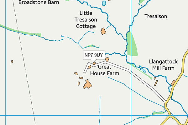 NP7 9UY map - OS VectorMap District (Ordnance Survey) NP7 9UY map - OS VectorMap District (Ordnance Survey)