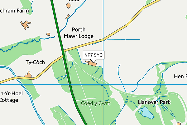 NP7 9YD map - OS VectorMap District (Ordnance Survey) NP7 9YD map - OS VectorMap District (Ordnance Survey)