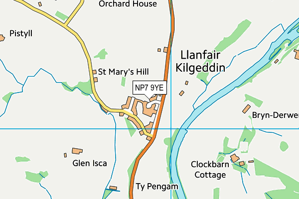 NP7 9YE map - OS VectorMap District (Ordnance Survey) NP7 9YE map - OS VectorMap District (Ordnance Survey)