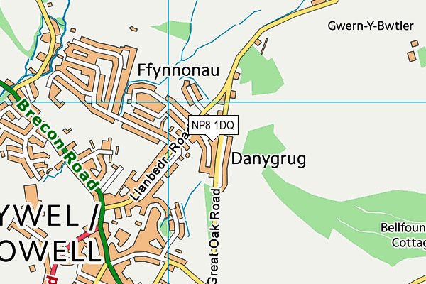 NP8 1DQ map - OS VectorMap District (Ordnance Survey) NP8 1DQ map - OS VectorMap District (Ordnance Survey)