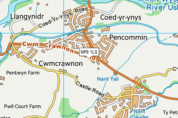 NP8 1LS map - OS VectorMap District (Ordnance Survey) NP8 1LS map - OS VectorMap District (Ordnance Survey)