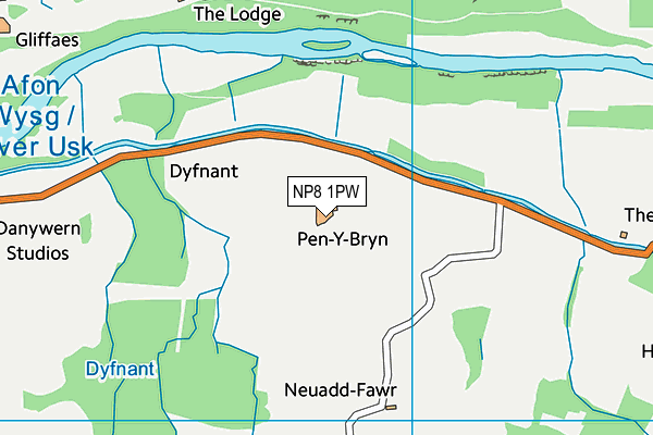 NP8 1PW map - OS VectorMap District (Ordnance Survey) NP8 1PW map - OS VectorMap District (Ordnance Survey)
