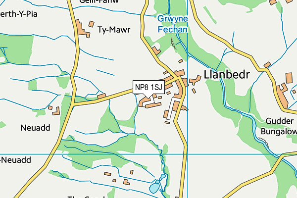 NP8 1SJ map - OS VectorMap District (Ordnance Survey) NP8 1SJ map - OS VectorMap District (Ordnance Survey)