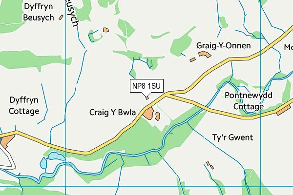 NP8 1SU map - OS VectorMap District (Ordnance Survey) NP8 1SU map - OS VectorMap District (Ordnance Survey)