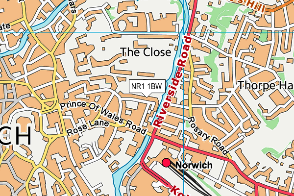 NR1 1BW map - OS VectorMap District (Ordnance Survey) NR1 1BW map - OS VectorMap District (Ordnance Survey)