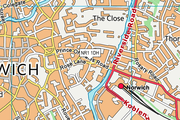 NR1 1DH map - OS VectorMap District (Ordnance Survey) NR1 1DH map - OS VectorMap District (Ordnance Survey)