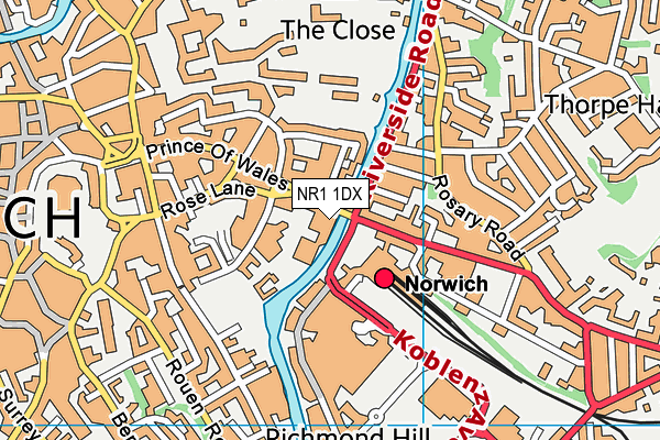 NR1 1DX map - OS VectorMap District (Ordnance Survey) NR1 1DX map - OS VectorMap District (Ordnance Survey)