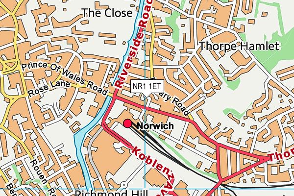 NR1 1ET map - OS VectorMap District (Ordnance Survey) NR1 1ET map - OS VectorMap District (Ordnance Survey)