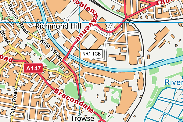 NR1 1GB map - OS VectorMap District (Ordnance Survey)