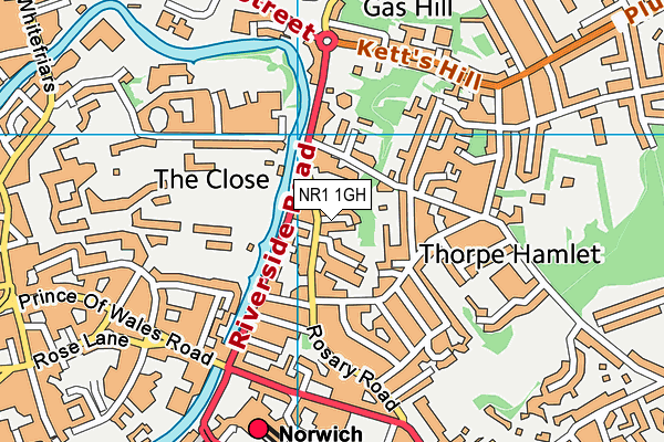 NR1 1GH map - OS VectorMap District (Ordnance Survey)
