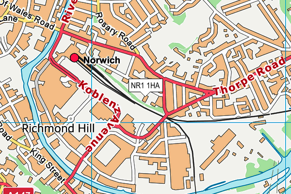 NR1 1HA map - OS VectorMap District (Ordnance Survey) NR1 1HA map - OS VectorMap District (Ordnance Survey)