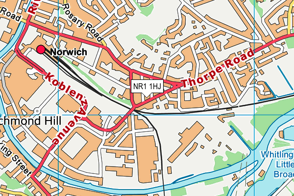 NR1 1HJ map - OS VectorMap District (Ordnance Survey)