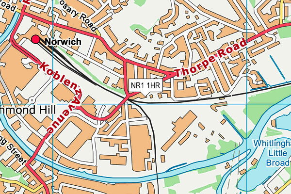 NR1 1HR map - OS VectorMap District (Ordnance Survey) NR1 1HR map - OS VectorMap District (Ordnance Survey)