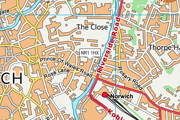 NR1 1HX map - OS VectorMap District (Ordnance Survey) NR1 1HX map - OS VectorMap District (Ordnance Survey)