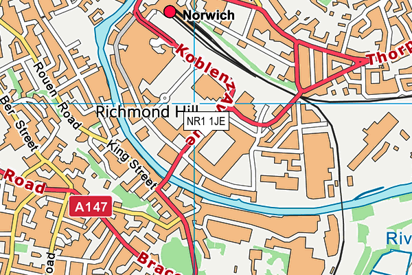 NR1 1JE map - OS VectorMap District (Ordnance Survey)