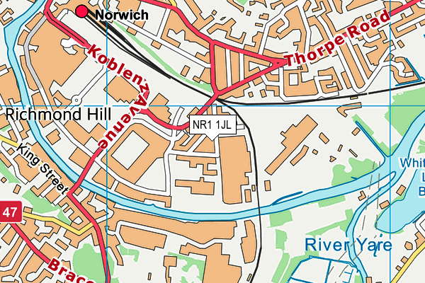 NR1 1JL map - OS VectorMap District (Ordnance Survey) NR1 1JL map - OS VectorMap District (Ordnance Survey)