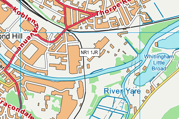 NR1 1JR map - OS VectorMap District (Ordnance Survey)
