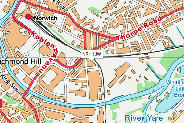 NR1 1JW map - OS VectorMap District (Ordnance Survey) NR1 1JW map - OS VectorMap District (Ordnance Survey)