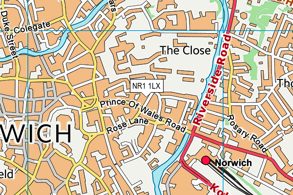 NR1 1LX map - OS VectorMap District (Ordnance Survey) NR1 1LX map - OS VectorMap District (Ordnance Survey)