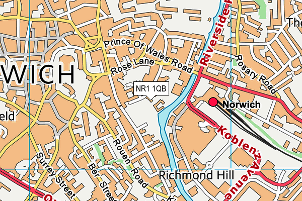 NR1 1QB map - OS VectorMap District (Ordnance Survey) NR1 1QB map - OS VectorMap District (Ordnance Survey)
