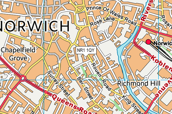 NR1 1QY map - OS VectorMap District (Ordnance Survey) NR1 1QY map - OS VectorMap District (Ordnance Survey)
