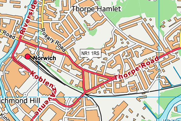 NR1 1RS map - OS VectorMap District (Ordnance Survey)
