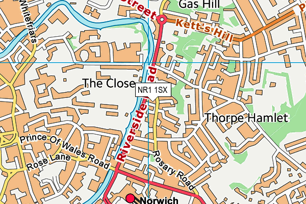 NR1 1SX map - OS VectorMap District (Ordnance Survey)