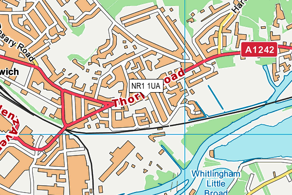 NR1 1UA map - OS VectorMap District (Ordnance Survey)