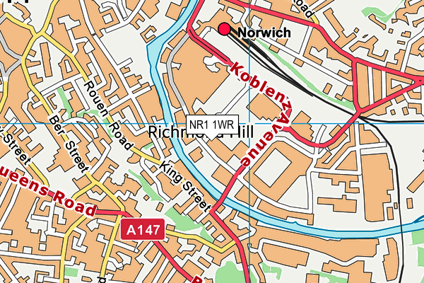 NR1 1WR map - OS VectorMap District (Ordnance Survey) NR1 1WR map - OS VectorMap District (Ordnance Survey)