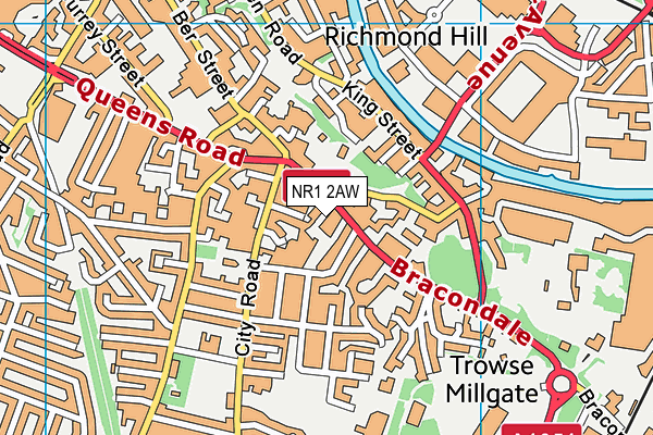 NR1 2AW map - OS VectorMap District (Ordnance Survey) NR1 2AW map - OS VectorMap District (Ordnance Survey)