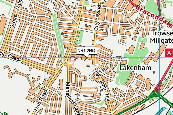 NR1 2HQ map - OS VectorMap District (Ordnance Survey)